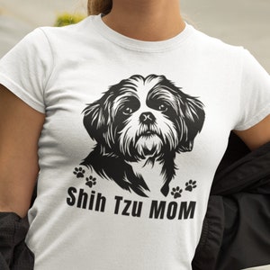 Shih Tzu Mom Shirt, V-Neck, Sweatshirt or Racerback Tank Top, Perfect Gift for Shih Tzu Lovers, Shih Tzu Lover Gift Shirt, Dog T Shirt