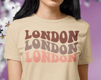 London London London T-Shirt, V-Neck, Sweatshirt or Racerback Tank Top. Love London Shirt, London Vacation, London Family Trip, Custom Tee