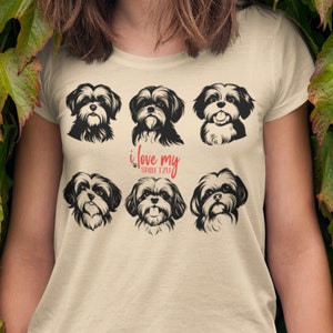 I Love My Shih Tzu Shirt, V-Neck, Sweatshirt or Racerback Tank Top, Perfect Gift for Shih Tzu Lovers, Shih Tzu Lover Gift Shirt, Dog T Shirt