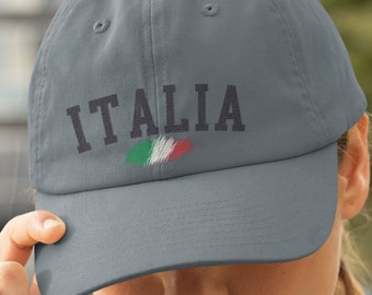 Italia Cap, Italy Hat, Souvenir, Destination Cap, Italy Family Trip, Travel Hat,  Italy Gift for Mom, Dad, Aunt, Uncle, Italy Vacation
