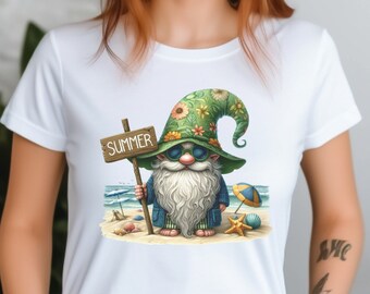 Sommer Wichtel Shirt, V-Ausschnitt, Sweatshirt oder Racerback Tank Top, Beste Freundin, lustiges Geburtstags Shirt, Gartenzwerg, Geschenke für Gärtner