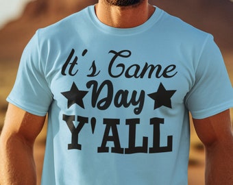 It's Game Day Y'all Shirt, V-Neck, Sweatshirt or Racerback Tank Top, Cheer Mom, Proud Dad,  Cool Dad Shirt, game day sweatshirt