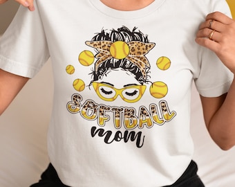 Softball Mom Shirt, V-Neck, Sweatshirt or Racerback Tank Top, Mom Birthday Gift, Best Mom Shirt, Cool Mom Shirt, Cheer Mom, Proud Mama