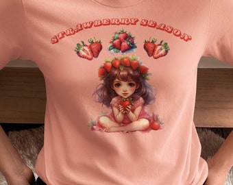 Strawberry Season Shirt | Vintage Unisex T-Shirt | Aesthetic Cottage Core Shirt | Cute Fruit Shirt | Strawberry Tee | Strawberry Birthday