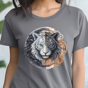 Tiger Shirt, V-Neck, Sweatshirt or Racerback Tank Top. Tiger lover gift, Wildlife tee,  Exotic animal sweatshirt, Big cat, Mystery graphic