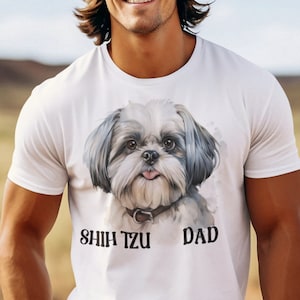 Shih Tzu Dad Shirt, V-Neck, Sweatshirt or Racerback Tank Top, Shih Tzu Birthday Gift, Dog Lover Gift Tee, Father Day Shirt