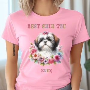 Best Shih Tzu Ever Shirt, V-Neck, Sweatshirt or Racerback Tank Top, Perfect Gift for Dog Lovers, Dog Lover Gift, Dog Mama, Shih Tzu Life