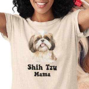 Shih Tzu Mama Shirt, V-Neck, Sweatshirt or Racerback Tank Top, Shih Tzu Birthday Gift, Dog Lover Gift Shirt, Shih Tzu t shirt,Dog Mama Shirt