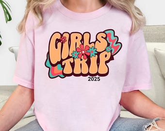 Girls Trip Shirts, Trendy Comfort Colors Tee, Sweatshirt for Birthday, Beach, Nashville or Disney. Retro Weekend Summer Shirt for Her.