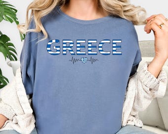 Travel Shirt GREECE - Trendy Comfort Colors tee for Greece lovers, Europe Destination Family Trip, Ancient Greece,Athens Vacation Sweatshirt