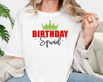 Birthday Squad Comfort Color Shirt, Birthday Sweatshirt or Group Tee. Birthday Trip Crew Shirt, Trendy Gift for Friend, Happy Birhday