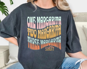 Country Shirt - One Margarita Two Margarita Three Margarita Shot - Comfort Color Luke Bryan Fan Tees or Sweatshirt, Retro Concert Outfit