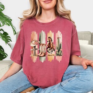 Cowgirl Western Comfort Colors Trendy Shirt, Coastal Cowgirl, Country Shirt, Cowboy Shirt, Funny Shirt, Nashville shirt, Gift for Mom,  Dad