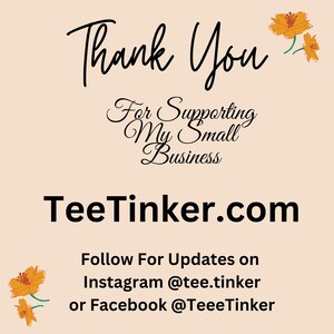 Thank You from Tee Tinker Family