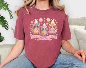 Comfort Colors In My Gnome Era Shirt, Funny Gnome Tee, Cute Cottagecore T-Shirt, Whimsical Garden Gnome Shirt, Cozy Aesthetic Gift for Her