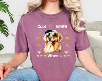 Golden Retriever Comfort Colors Shirt, Stay Golden Tshirt, Pet Lover Shirt, Dog Mom Shirt, Gift For Pet Owner, Funny Trendy Dog Shirt