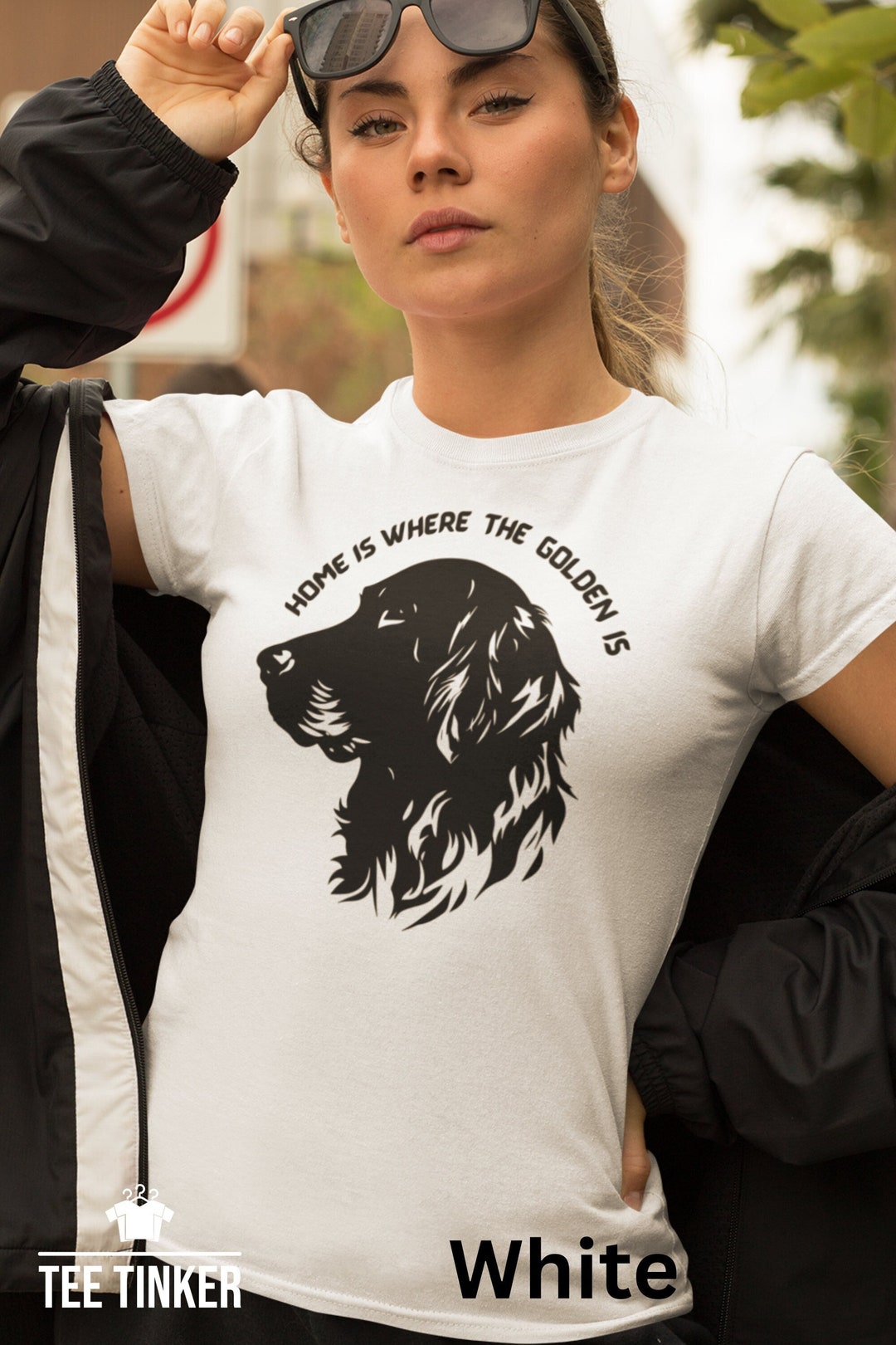 Home is Where the Golden Is, Golden Retriever Shirt, Vneck, Sweatshirt