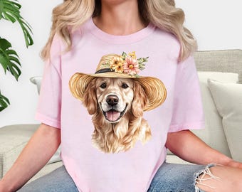 Golden Retriever Comfort Colors Shirt, Stay Golden Tshirt, Pet Lover Shirt, Dog Mom Shirt, Gift For Pet Owner, Funny Trendy Dog Shirt
