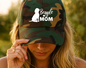 Beagle Mom Cap, Embroidered Dog Mom Hat, Dog Mom Gift, Beagle Mom Hat, Gift For Mom, Gift For Her, Beagle Face Hat, Embroidered Cap