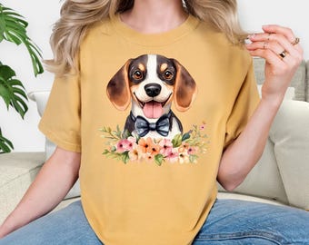 Camiseta de Beagle con colores cómodos, camiseta para mamá de Beagle, regalo para amantes de los perros, camiseta con cara de perro, regalo para mamá, regalo para papá, regalo para mamá y papá de Beagle