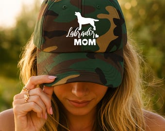 Labrador Mom Cap, Embroidered Dog Mom Hat, Dog Mom Gift, Labrador Mom Hat, Gift For Mom, Gift For Her, Labrador Face Hat, Embroidered Cap