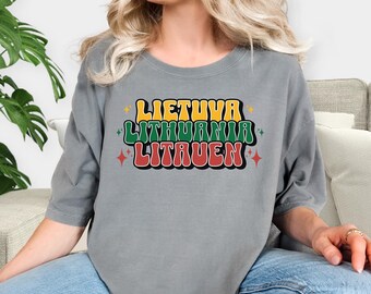 Lithuania Shirt, Lithuanian Tee, Lietuviski  Marskineliai , Travel Shirt, Travel Gift, Lithuania Souvenir, Lithuania Tshirt, Lietuva