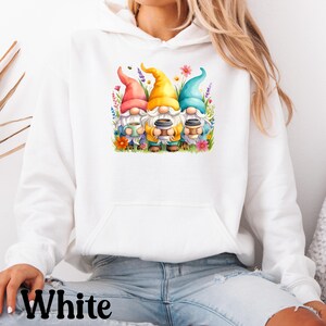 Gnomes with Coffee Shirt, Funny Coffee Lover Tee, Cute Gnome T-Shirt, Coffee Addict Gift, Morning Coffee Shirt, Barista Gift, Cozy Tee