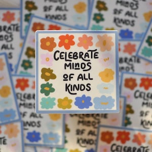 Vier geesten van alle soorten sticker | Sticker zelfzorg geestelijke gezondheid | Neurodivergente ADHD-sticker | Gratis verzending