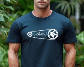 Cycling Heartbeat T-Shirt: Bike Lover Gift
