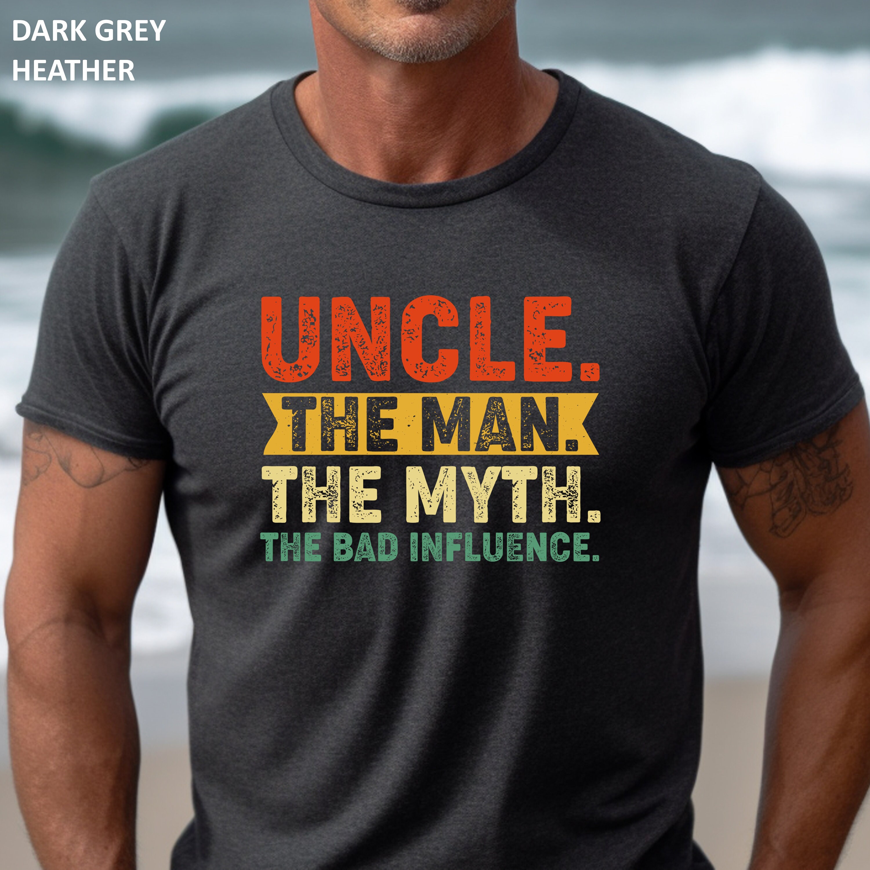 Uncle the Man the Myth the Bad Influence Shirt, Retro Uncle Shirt, Man