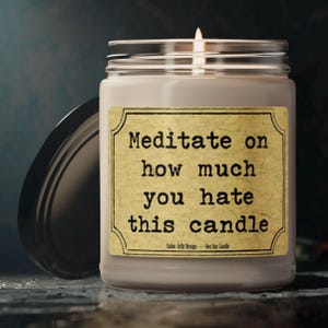 Meditation Candle for Stress Relief & Relaxation | Aromatherapy Soy Candle | Funny Calming Candle for Peaceful Moments