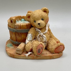 Vintage 1990's Cherish Teddies - Joshua "Love repariert alle" - sammelbare Harz-Bärnfigur
