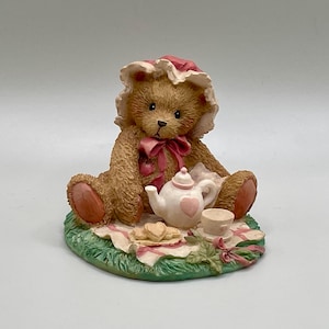 Vintage 1990's Cherish Teddies - Marie "Freundschaft ist ein besonderes Vergnügen" - Sammlerstück Bären Harz Figur