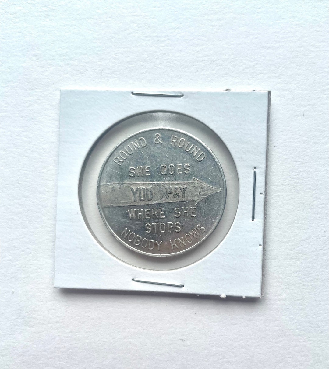 Vintage 1960's Gaming Spinner / Advertising Token 