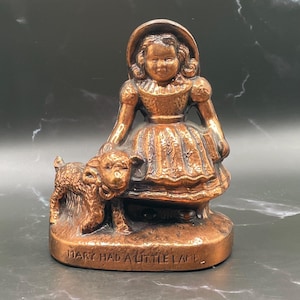 Vintage &quot;Mary Had a Little Lamb&quot; - Collectable Metal Coin Bank #248