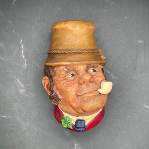 Vintage Bossons &quot;Paddy&quot; Chalkware Head - Collectable Wall Art