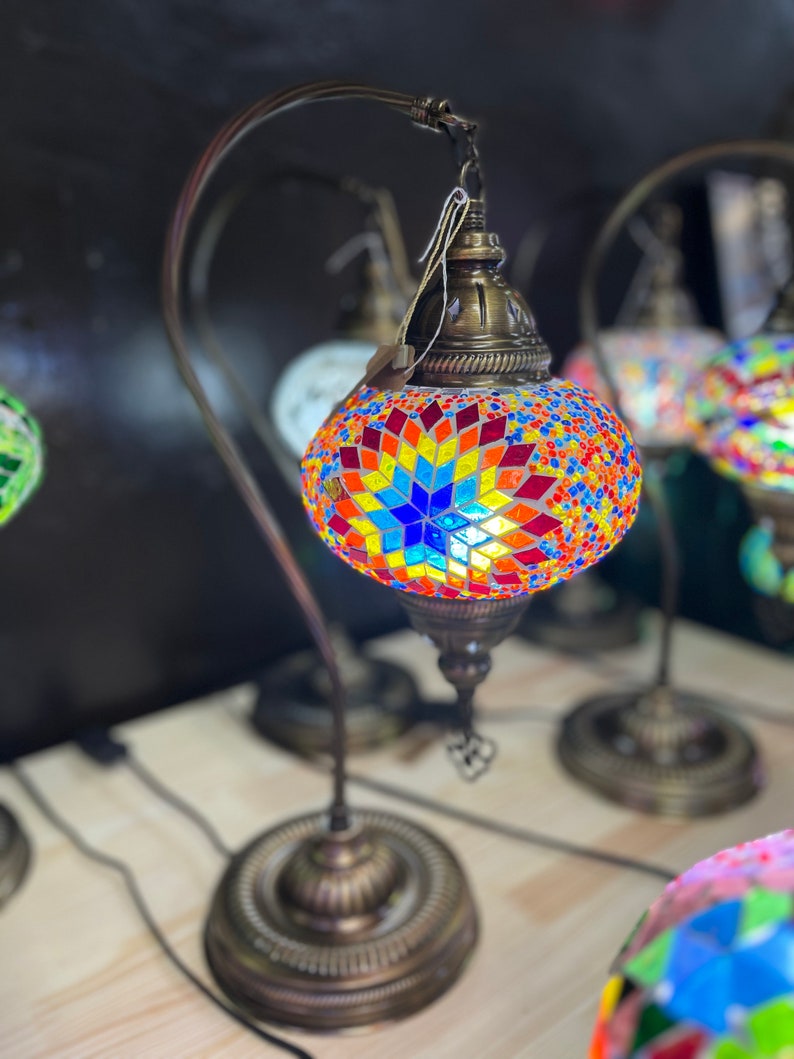 FREE Shipping Gooseneck Handmade Turkish Moroccan Table Lamps Lots of ...