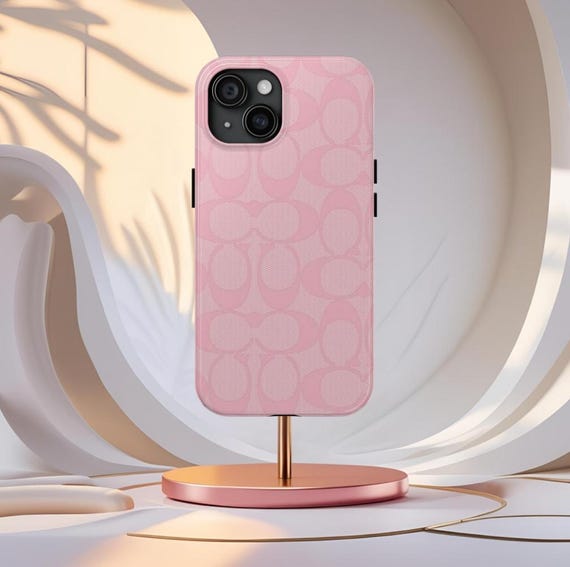 Coach-tough Phone Cases in Elegant Pink Pattern | Durable, Cute