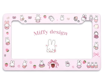 Cute bunny kawaii License Plate Frame, Decorative Car Accessory, Personalized Auto Gift, Pink Kitty Frame, Car Enthusiast Gift, Fun [...]