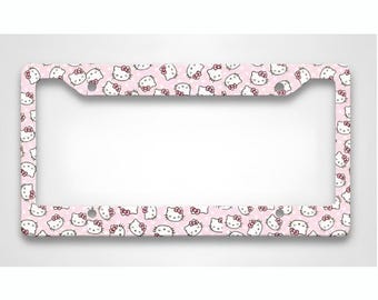 Cute Hello, Kittyy License Plate Frame, Decorative Car Accessory, Personalized Auto Gift, Pink Kitty Frame, Car Enthusiast Gift, Fun [...]