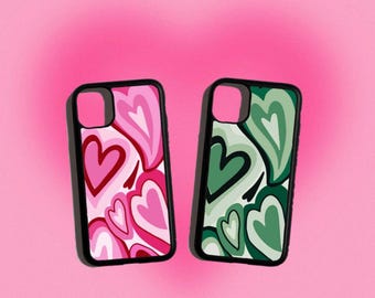 Y2k heart design iphone case | aesthetic iphone case|