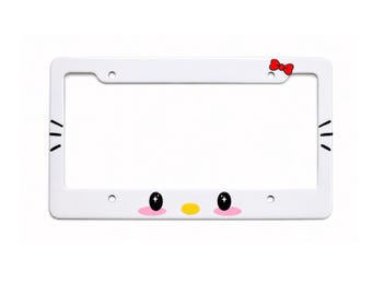 Cute Hello, Kittyy License Plate Frame, Decorative Car Accessory, Personalized Auto Gift, Pink Kitty Frame, Car Enthusiast Gift, Fun [...]