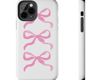 Pink Ribbon Tough Phone Cases, Cute Phone Case, Gift for Her, Stylish Phone Cover, Girls' Accessories, Protective Case
