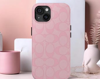 Robuste Handyhülle in elegantem Rosa mit Muster | Langlebig, niedlich, einzigartig, Telefonschutz, Geschenkidee