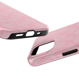 Coach-Tough Phone Cases in Elegant Pink Pattern | Durable, Cute, Unique, Phone Protection, Gift Idea image 4