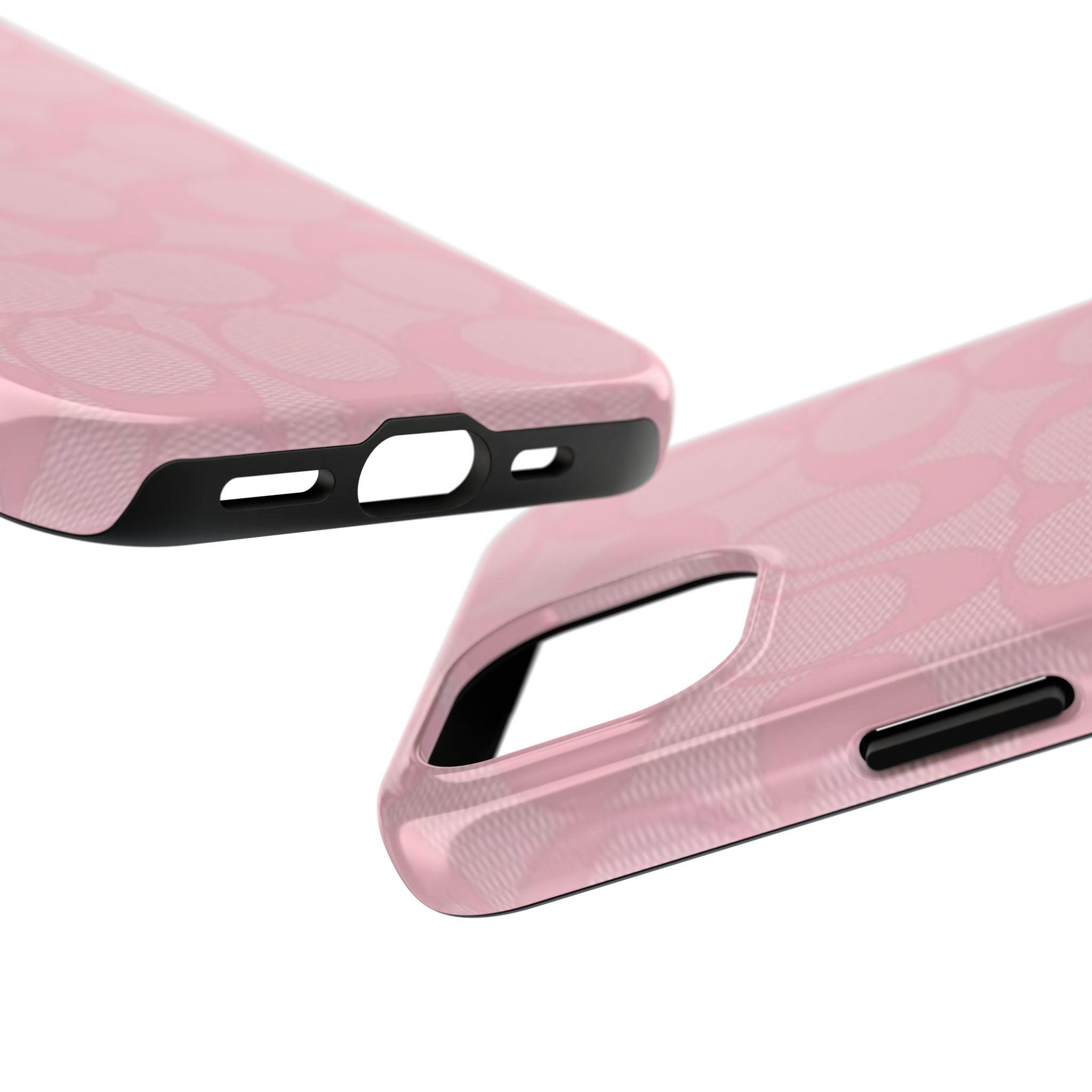Coach-tough Phone Cases in Elegant Pink Pattern | Durable, Cute