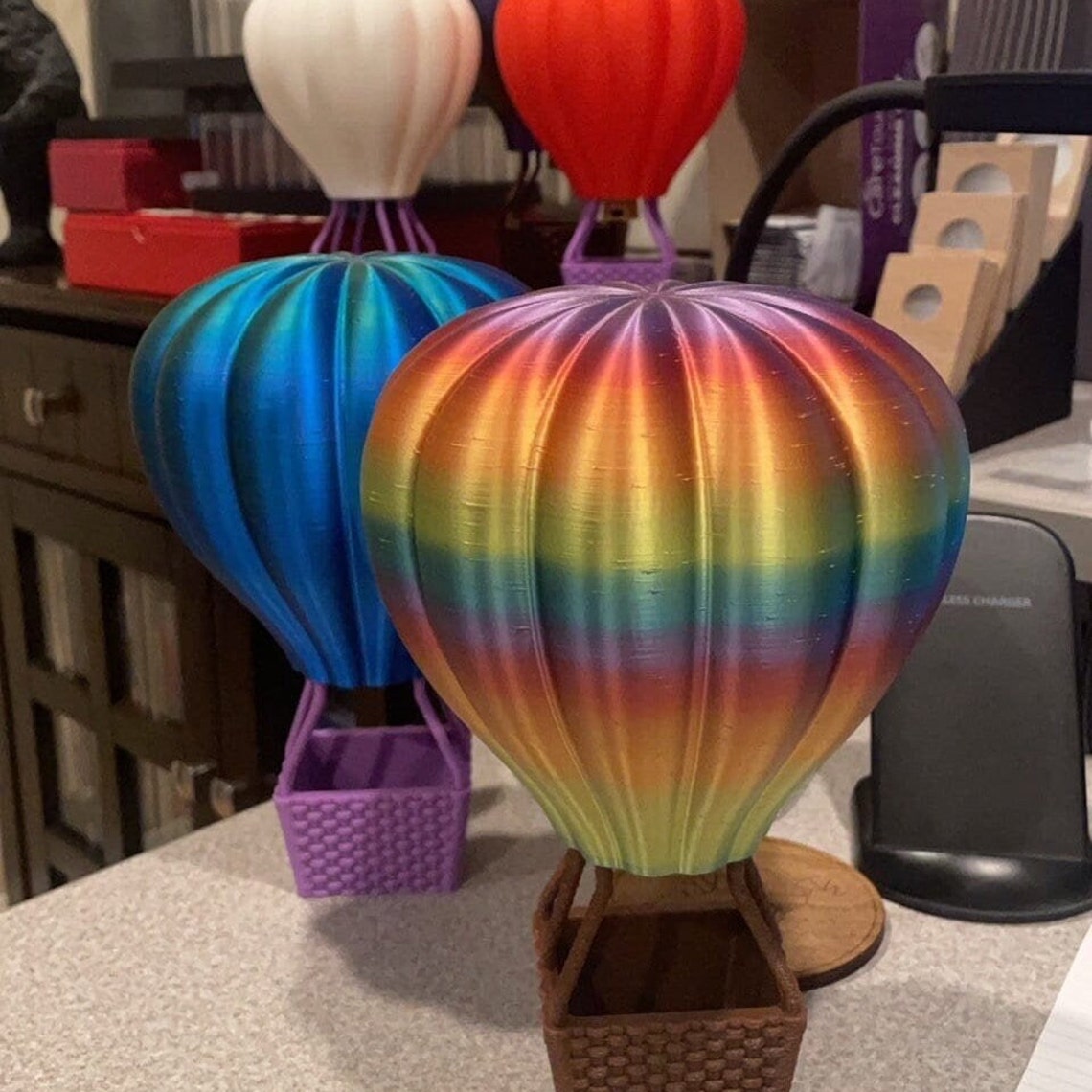 Rainbow 3D Printed Hot Air Balloon Plastic Decoration Etsy