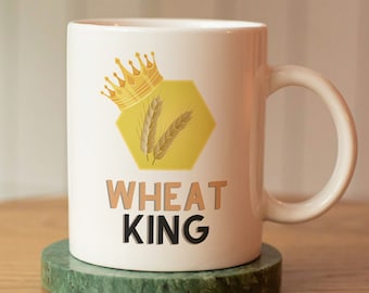 Wheat King Ceramic Mug 11oz, Funny Catan Mug, Gift for Board Game Lover