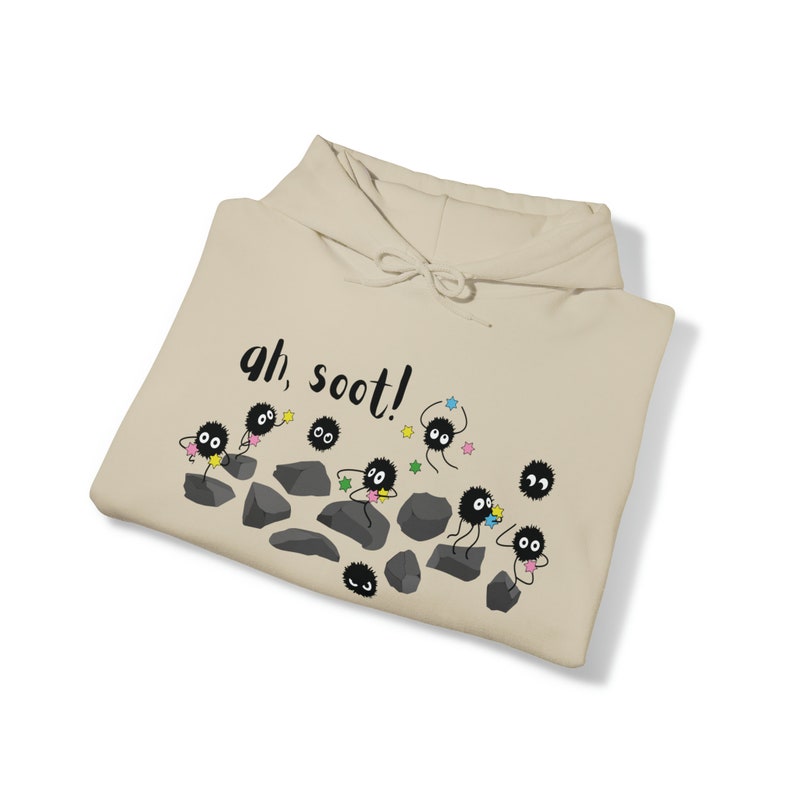 Bluza z kapturem unisex Soot Sprites „Ah Soot”, bluza z kapturem inspirowana filmem „Spirited Away”, bluza z kapturem inspirowana filmem „Studio Ghibli” zdjęcie 8