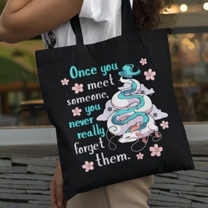 Haku Dragon Fliegen Zitat Baumwollsegeltuch-Einkaufstasche | Chihiros Reise ins Zauberland inspiriert Tote Bag